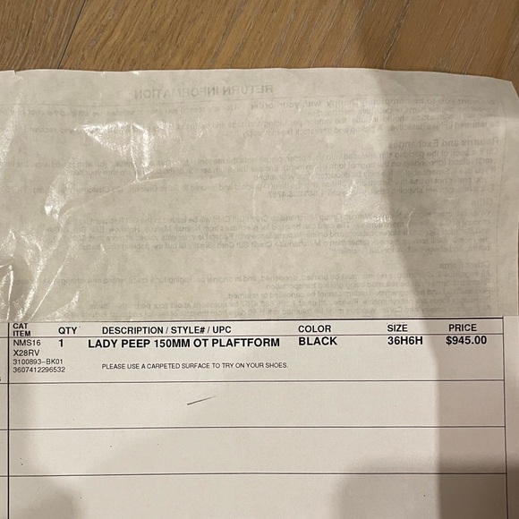 Christian Louboutin Paris Lady Peep 150mm platform heels - BLACK. - Picture 3 of 6